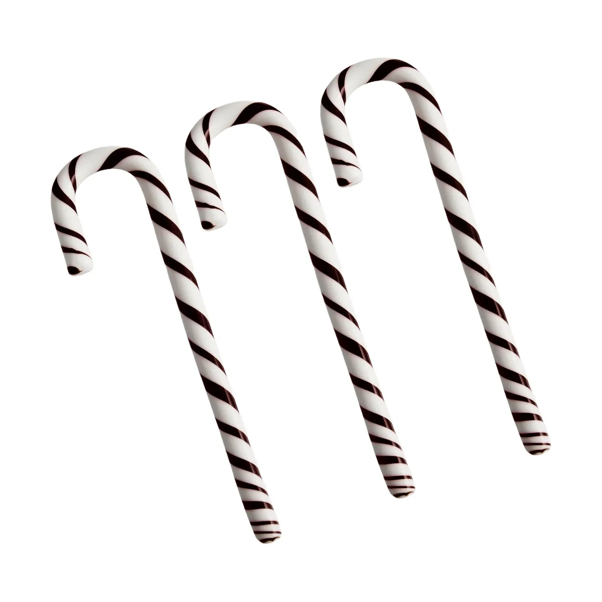 Polka cane 17 cm 3-pack, White-black Kosta Boda