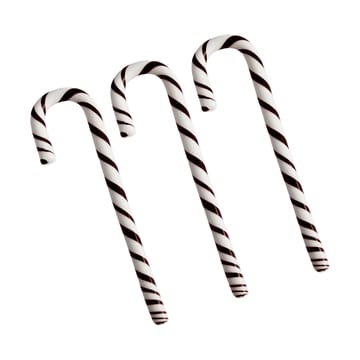 Polka cane 17 cm 3-pack - White-black - Kosta Boda