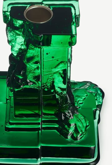 Rocky Baroque candle sticks 150 mm - Emerald green - Kosta Boda