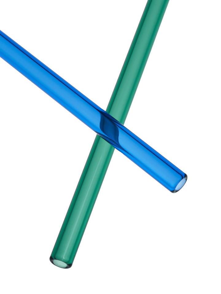 Sipsavor straws 200 mm 2-pack - Blue-green - Kosta Boda