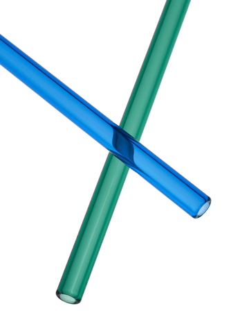 Sipsavor straws 200 mm 2-pack - Blue-green - Kosta Boda