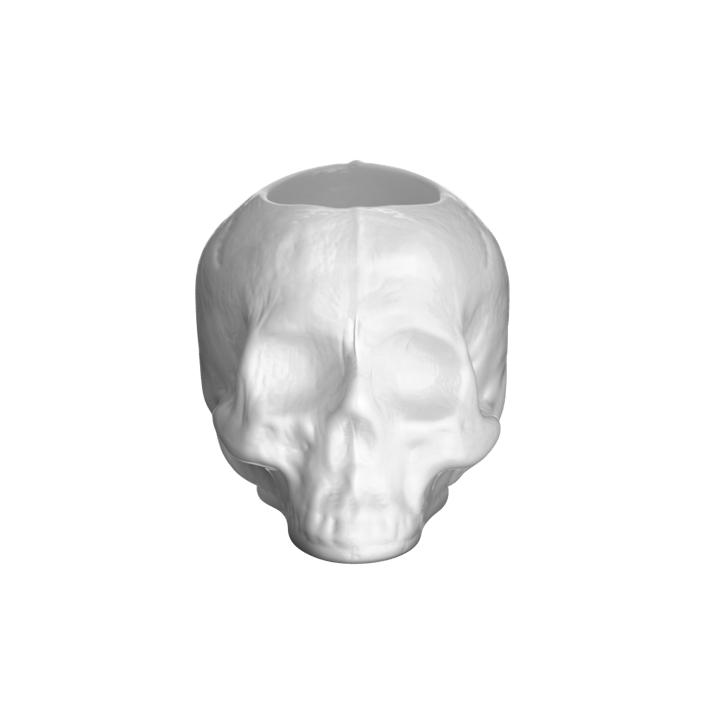 Skull votive 8,5 cm - White - Kosta Boda