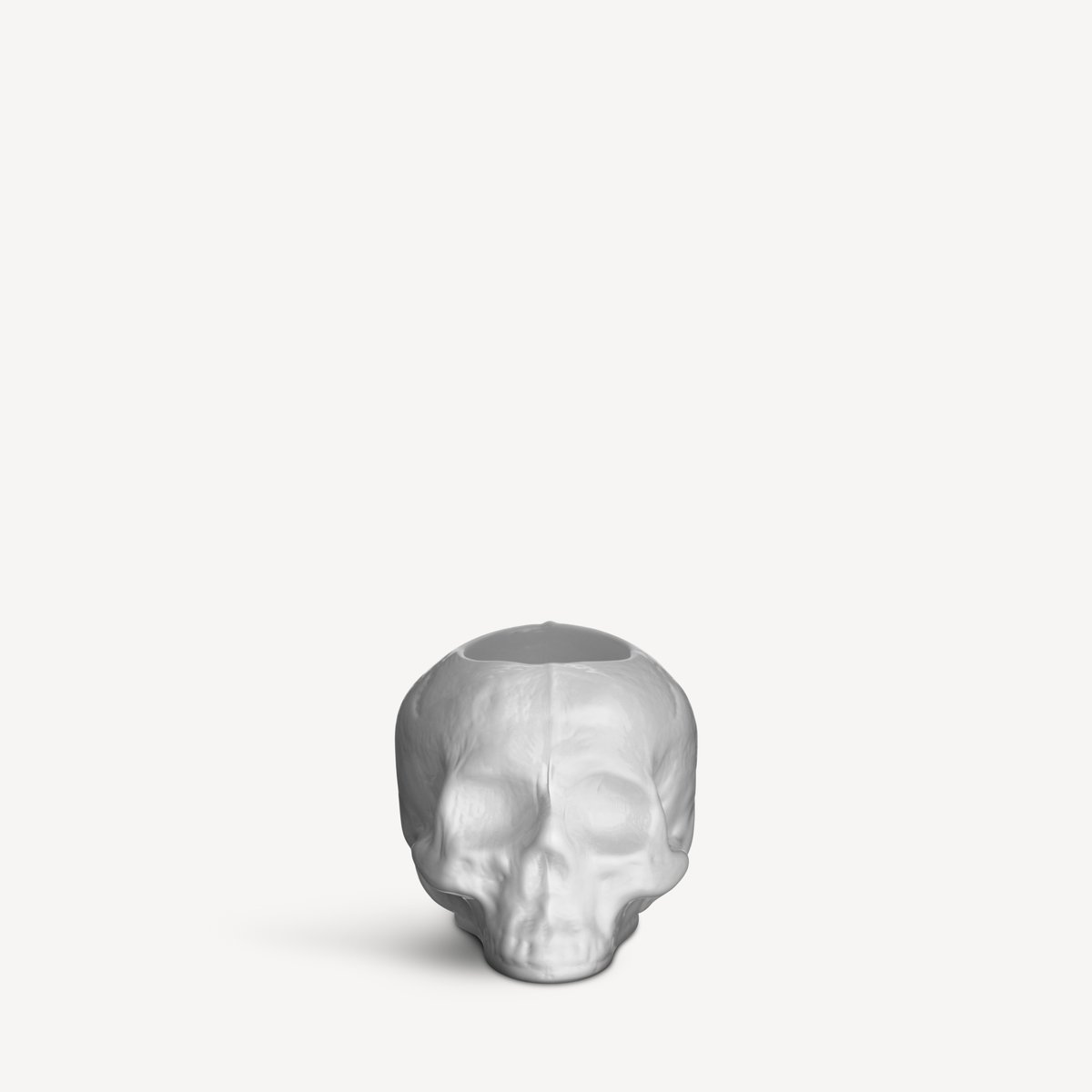 Kosta Boda Skull votive 8,5 cm White | Scandinavian Design | Tea light holders, lanterns & candle dishes | White
