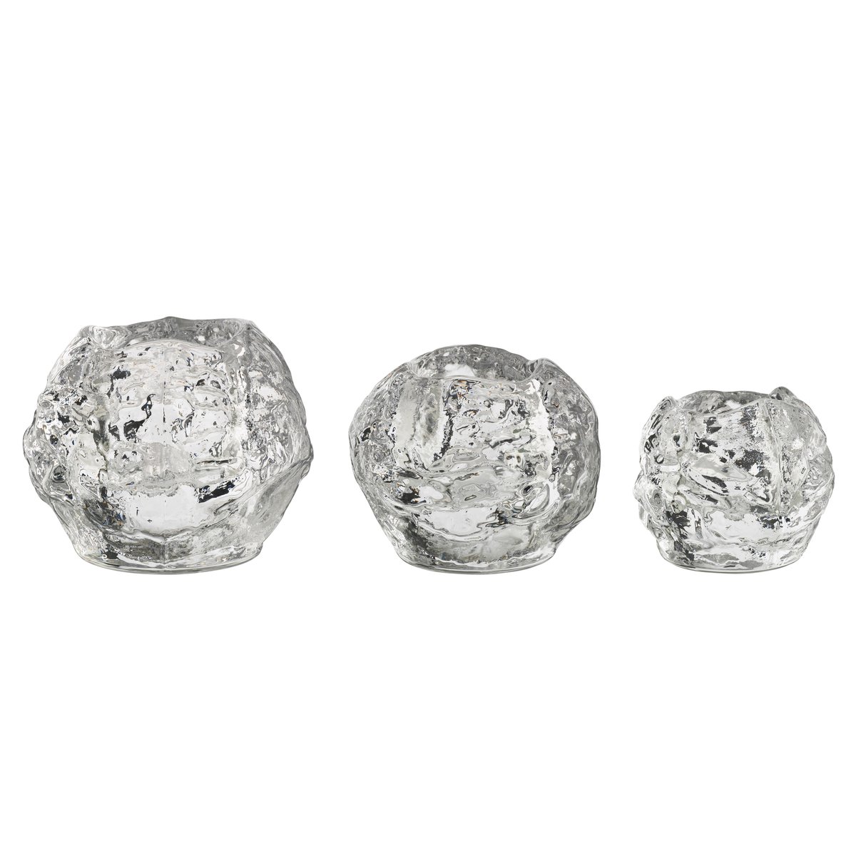 Kosta Boda Snowball candle holder 3-pack 3-pack | Scandinavian Design | Tea light holders, lanterns & candle dishes | Transparent