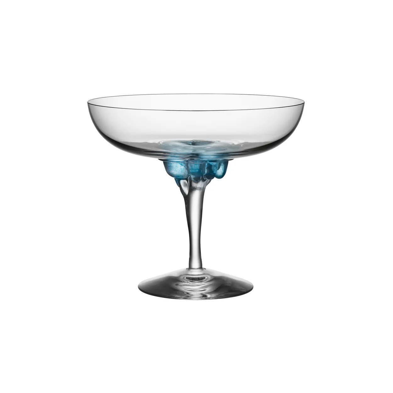 Kosta Boda Sugar Dandy coupe glass 32 cl blue | Scandinavian Design | Champagne glasses | Blue