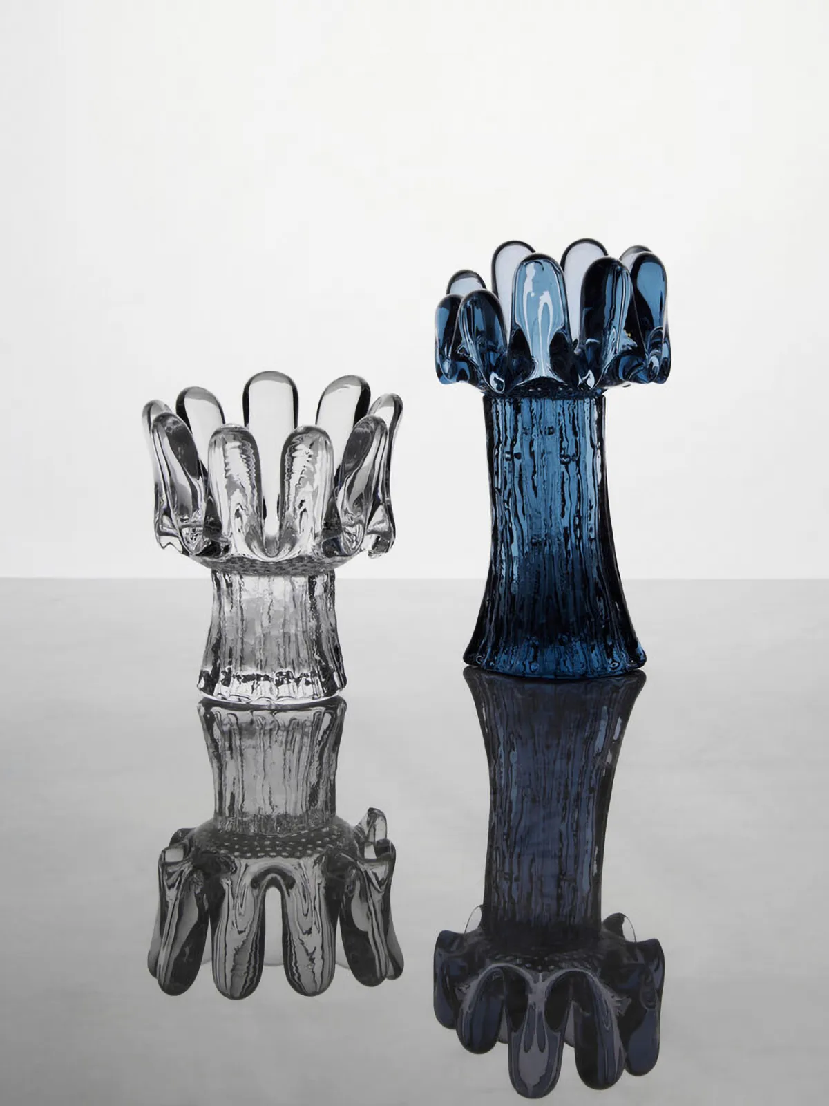 Sunflower candle holder 11.5 cm, Clear Kosta Boda