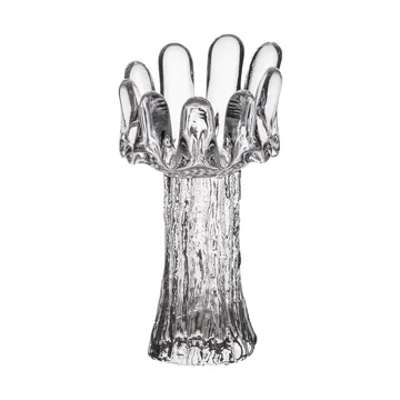 Sunflower candle holder 18 cm - Clear - Kosta Boda