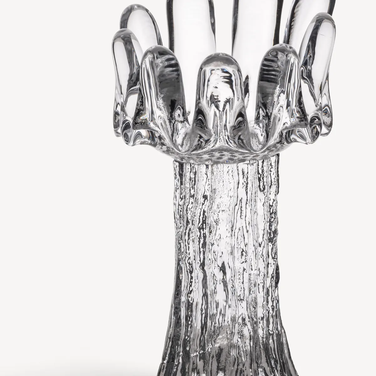 Sunflower candle holder 18 cm, Clear Kosta Boda