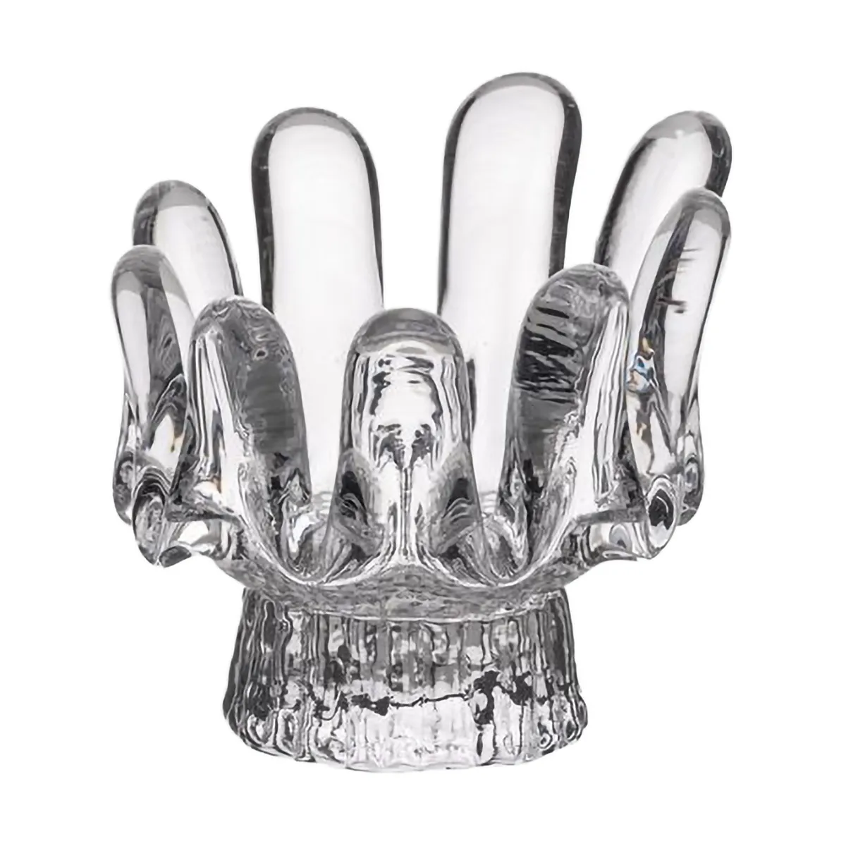 Sunflower candle holder 9.2 cm, Clear Kosta Boda