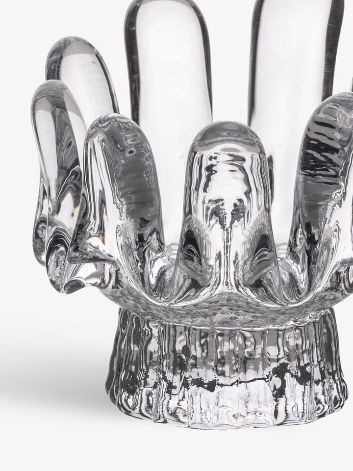 Sunflower candle holder 9.2 cm, Clear Kosta Boda
