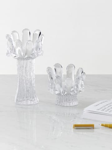 Sunflower candle holder 9.2 cm - Clear - Kosta Boda