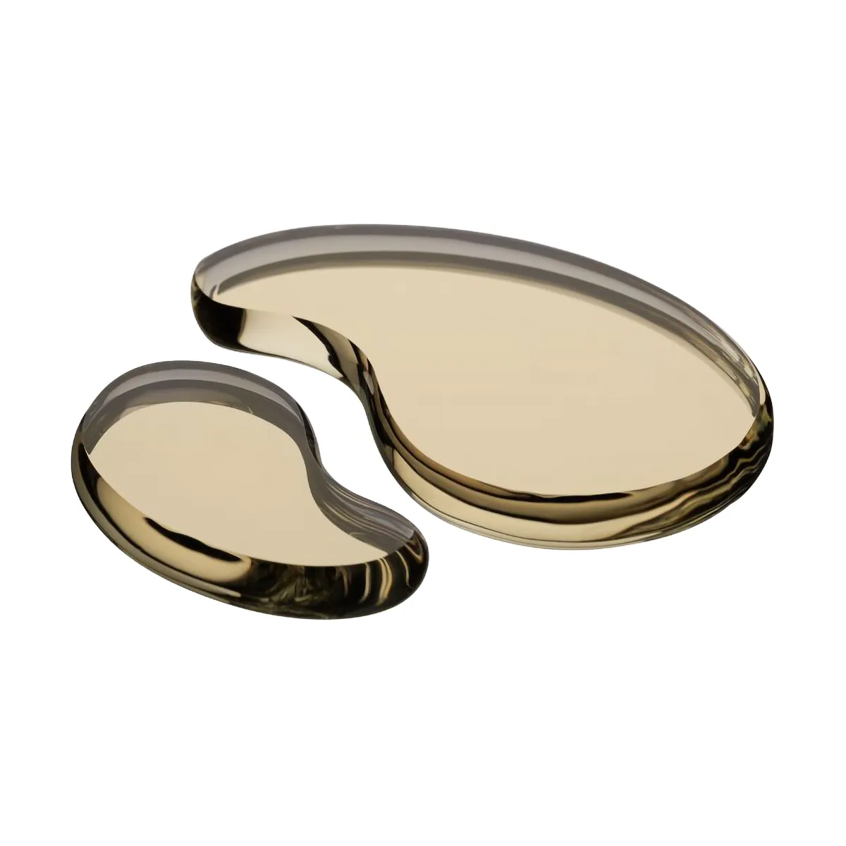 Tears of joy decorative object 2 pieces, Gold Kosta Boda