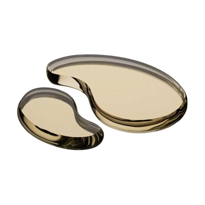 Tears of joy decorative object 2 pieces - Gold - Kosta Boda