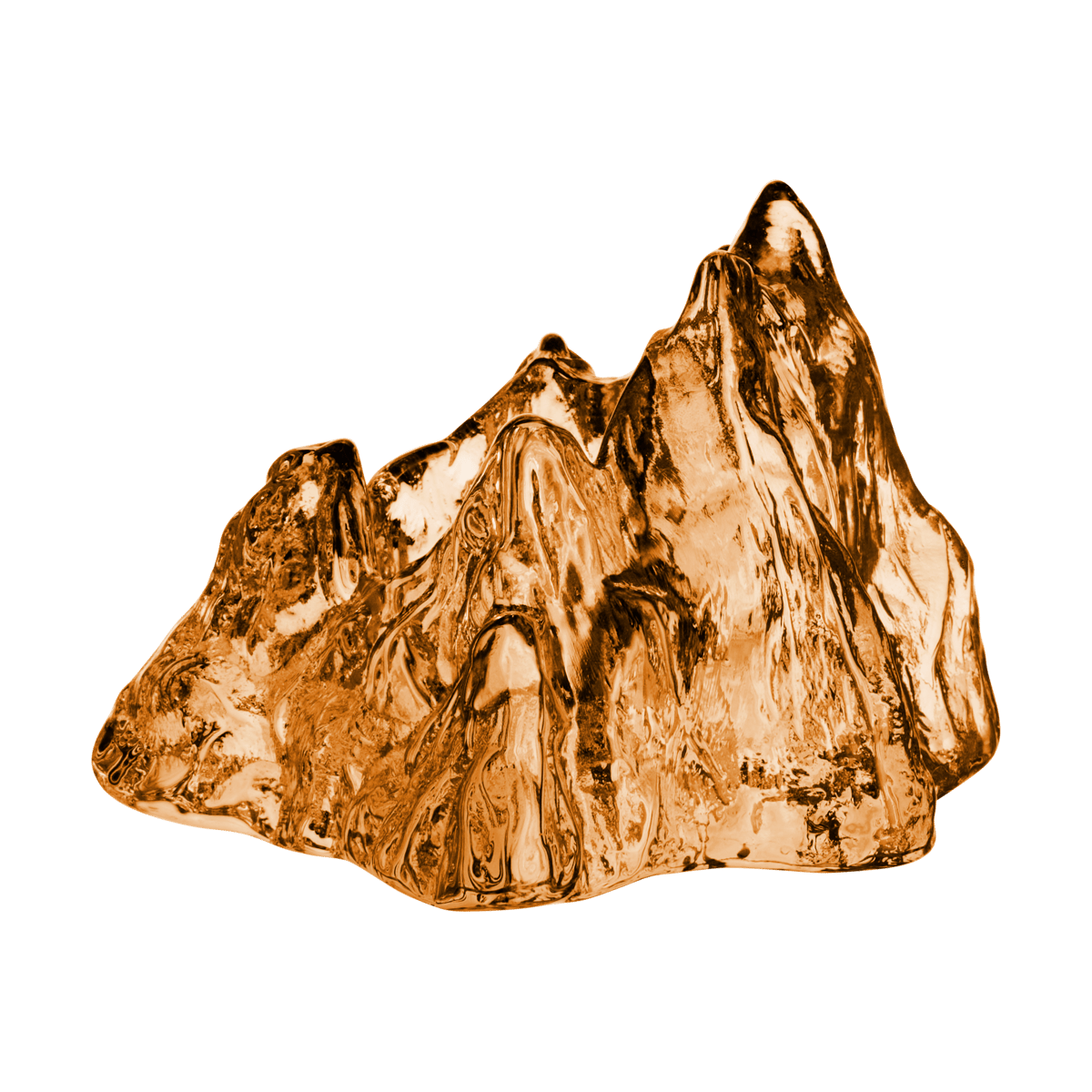 Kosta Boda The Rock votive 91 mm Amber | Scandinavian Design | Tea light holders, lanterns & candle dishes | Orange