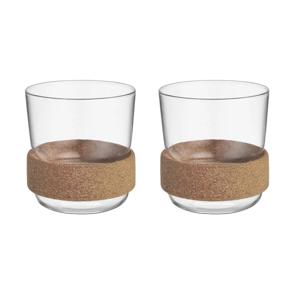 Kosta Boda Viva cup with cork ring 30 cl 2-pack Clear