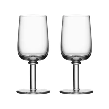 Viva glass on foot 25 cl 2-pack - Clear - Kosta Boda
