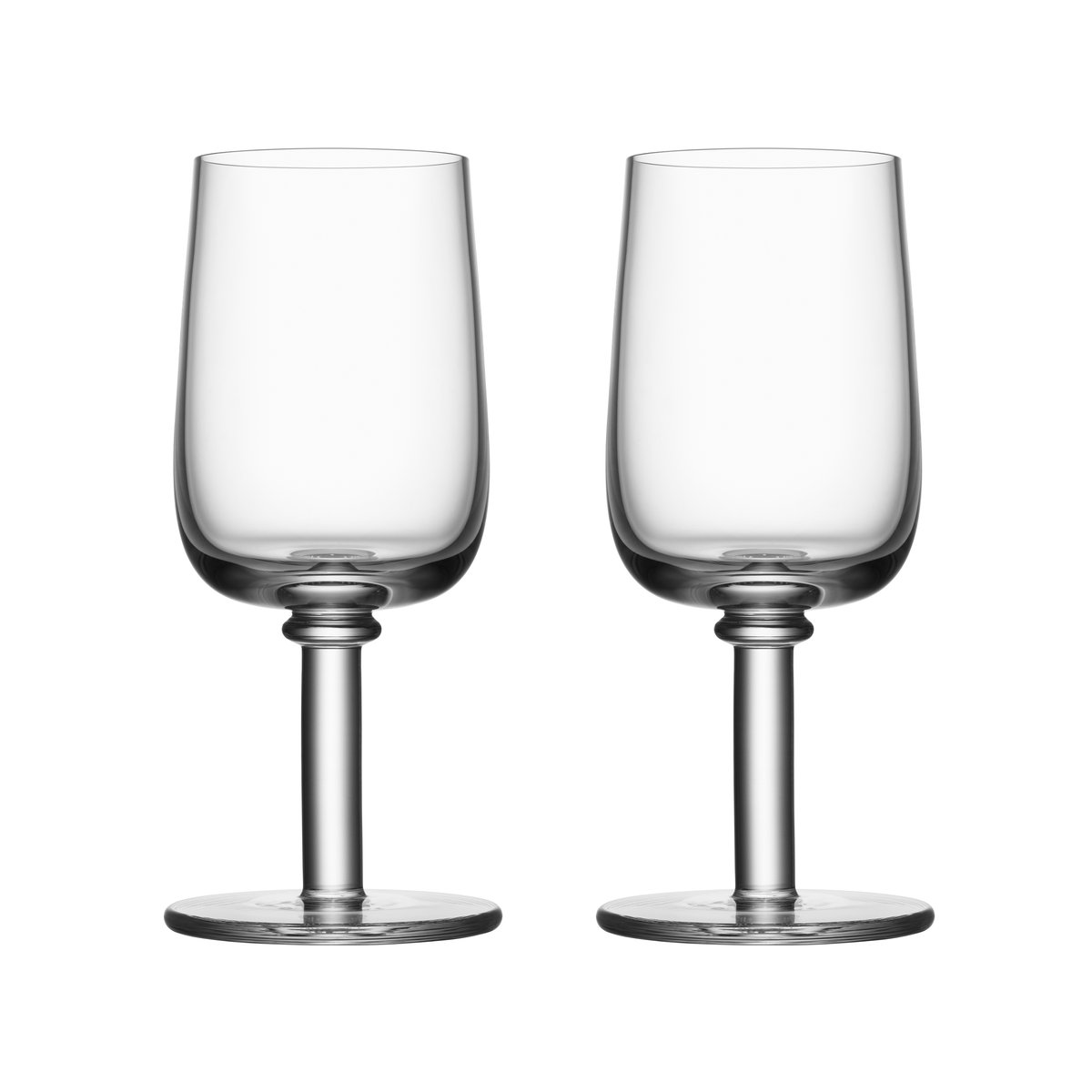 Kosta Boda Viva glass on foot 25 cl 2-pack Clear | Scandinavian Design | Wine glasses | Transparent