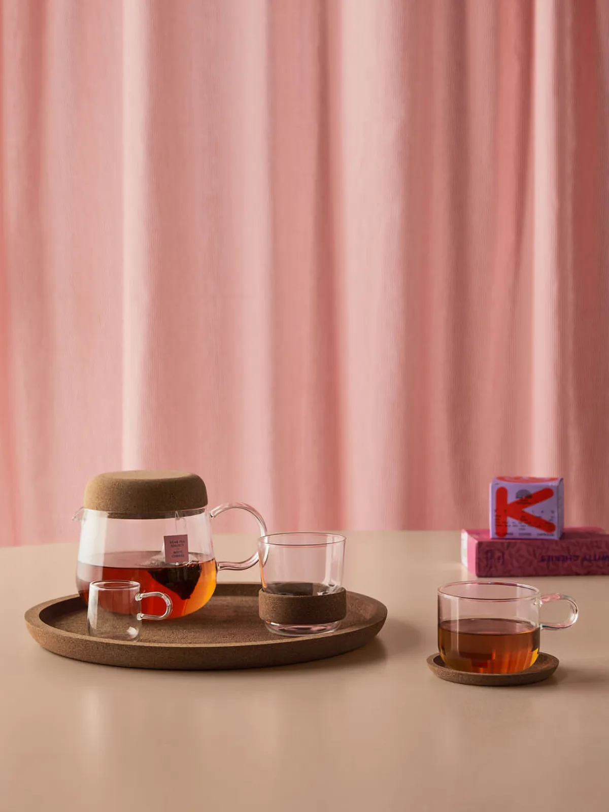 Viva teapot with cork lid 1.2 L, Clear Kosta Boda