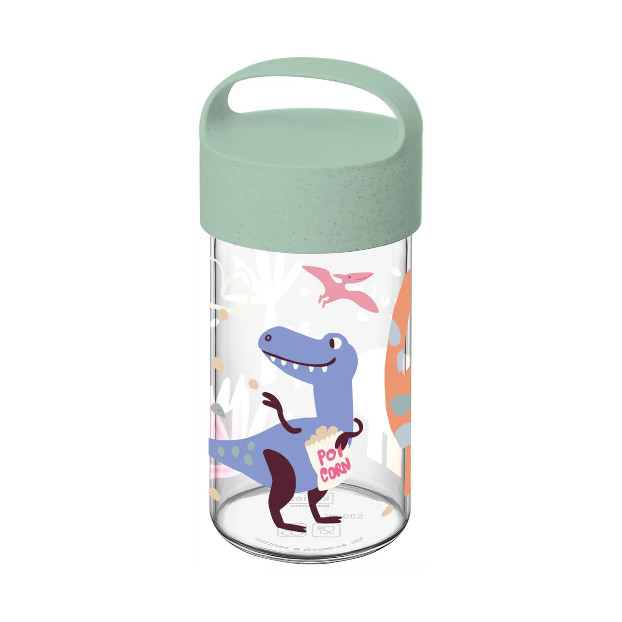 Koziol Buddy Snack water bottle 50 cl Dinosaur | Scandinavian Design | Water bottles | Green