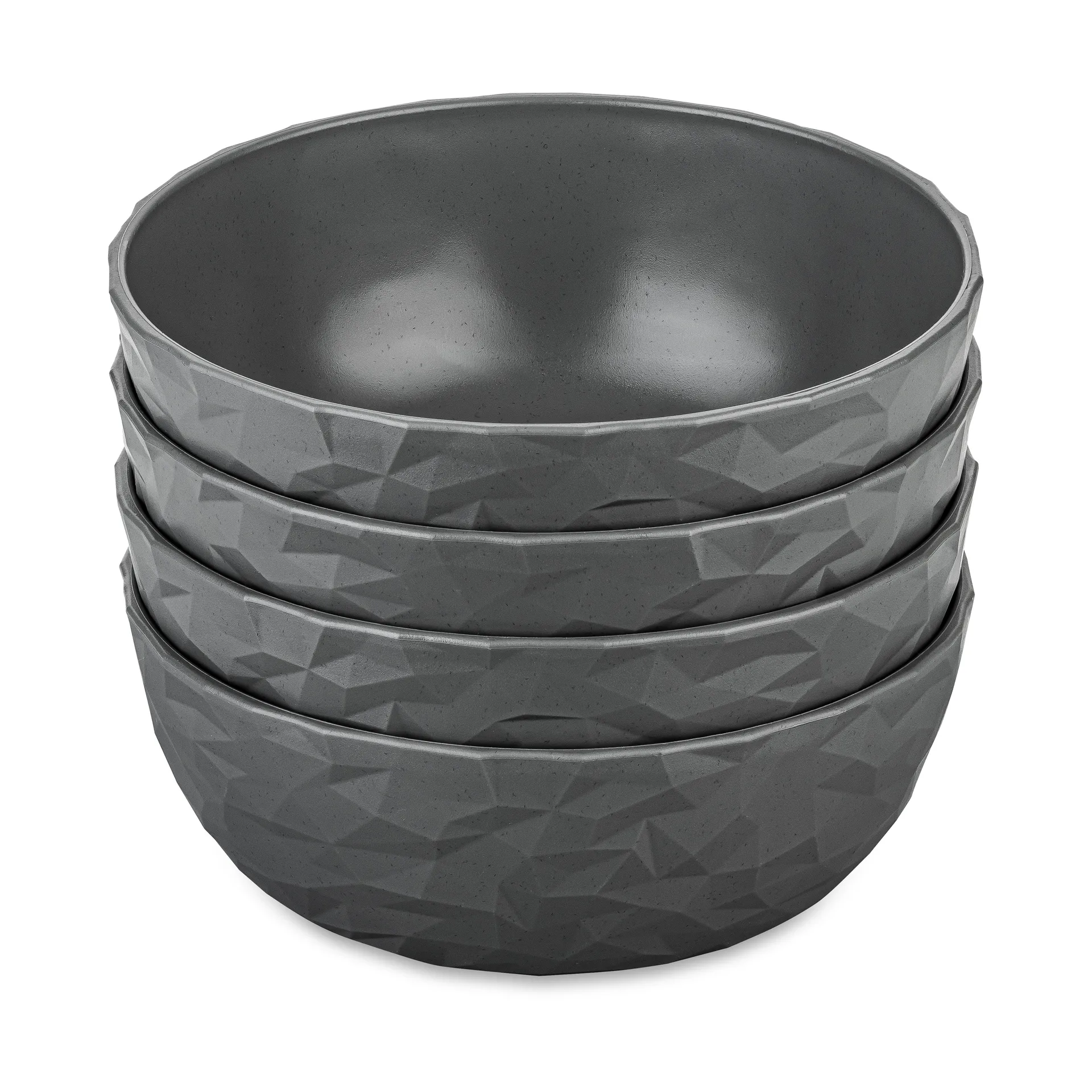 Club bowl Ø16.2 cm 4-pack biocircular thermoplastic, Nature ash grey Koziol