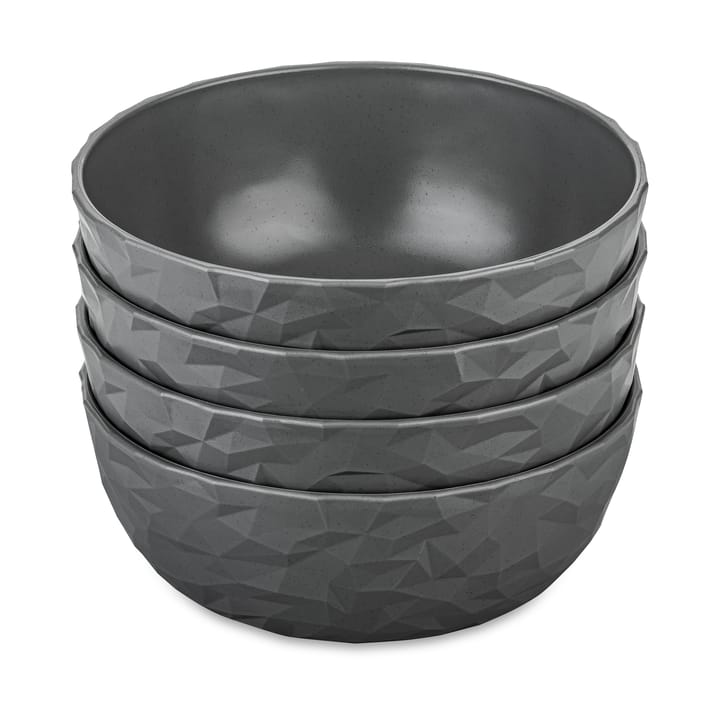 Club bowl Ø16.2 cm 4-pack biocircular thermoplastic - Nature ash grey - Koziol