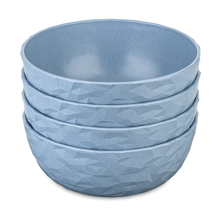 Club bowl Ø16.2 cm 4-pack biocircular thermoplastic - Nature flower blue - Koziol