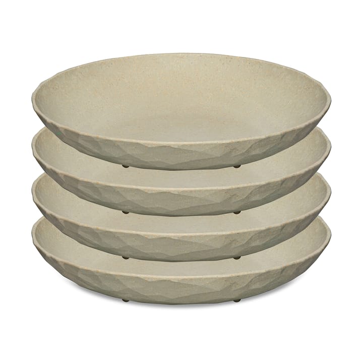 Club deep  plate Ø22 cm 4-pack - Natural desert sand - Koziol