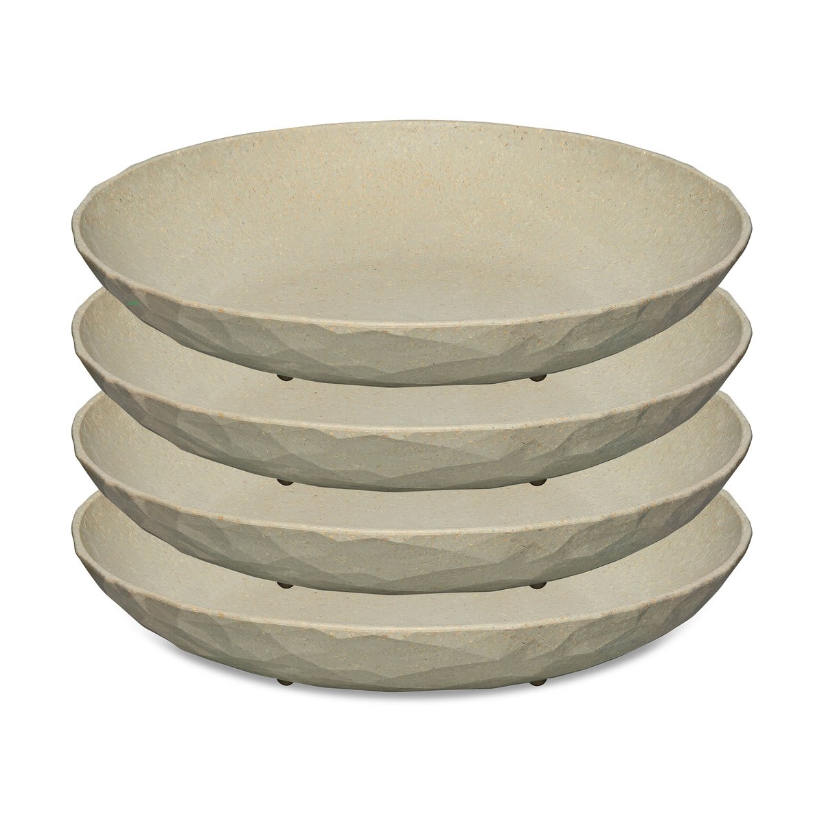 Koziol Club deep plate o22 cm 4-pack Natural desert sand