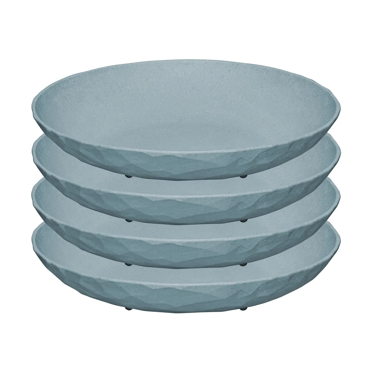 Koziol Club deep plate Ø22 cm 4-pack Natural flower blue