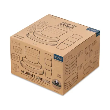 Club Gothenburg dinner set 16 pieces - Multi - Koziol