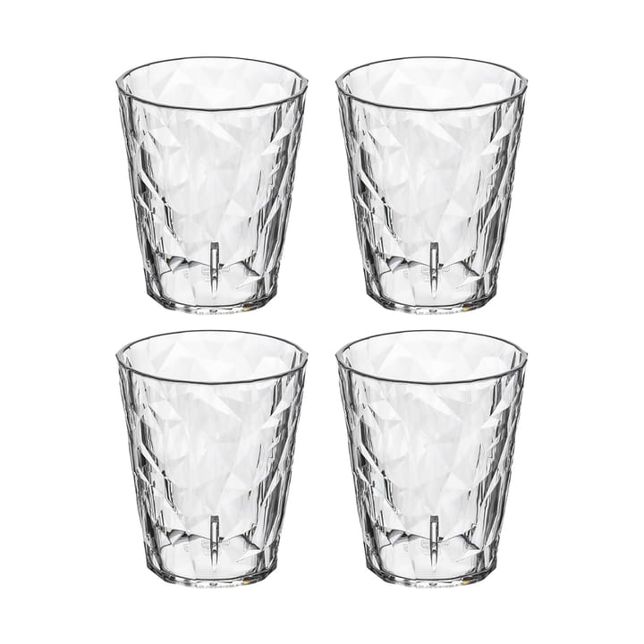 Club No. 1 drinking glass plastic 25 cl 4-pack - Crystal clear - Koziol