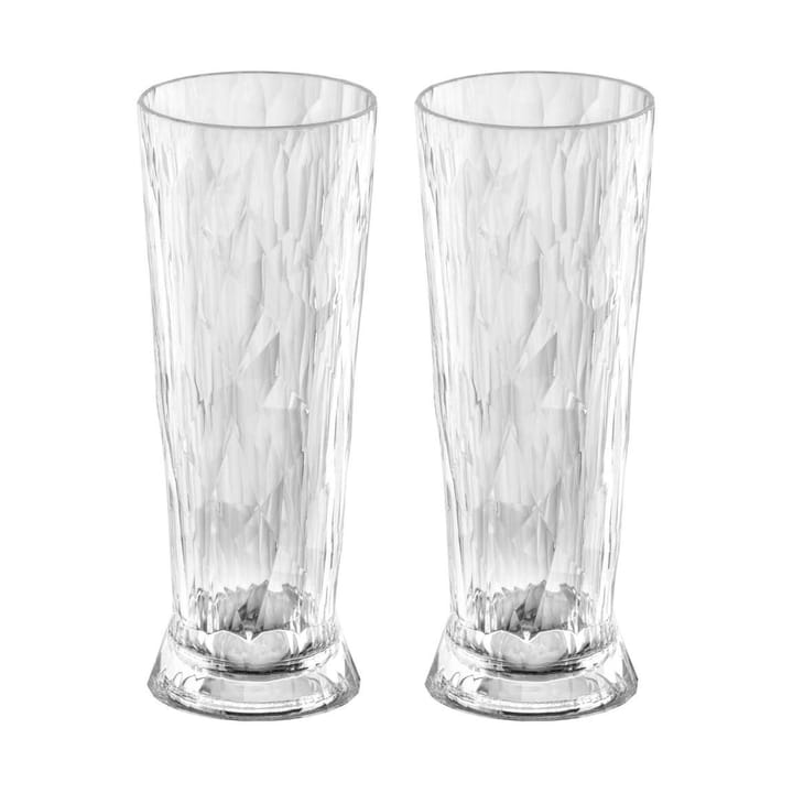 Club No. 11 beer glass plastic 50 cl 2-pack - Crystal clear - Koziol