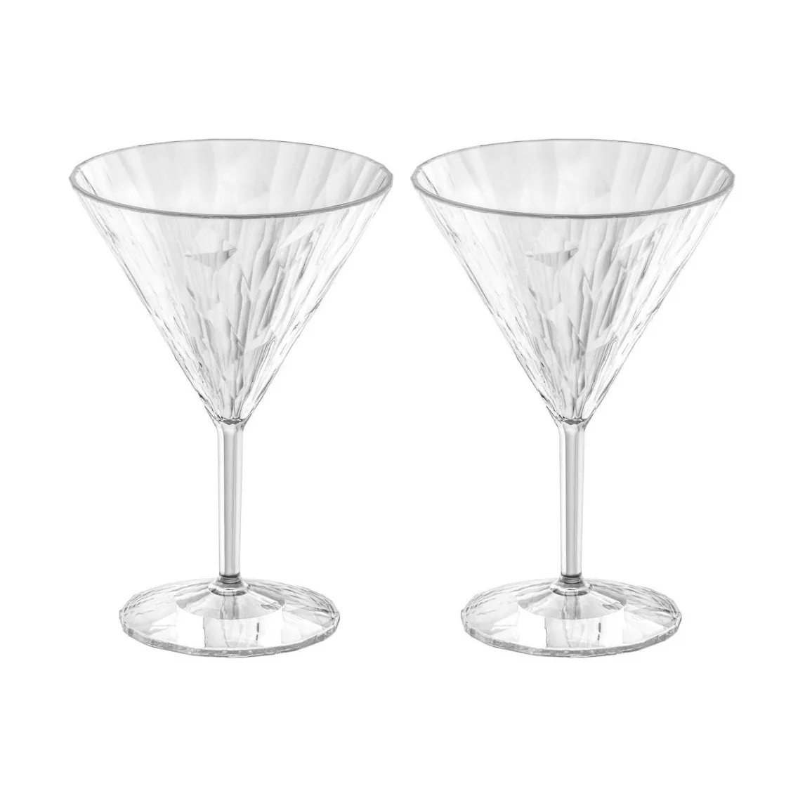 Club No. 12 martini glass plastic 25 cl 2-pack, Crystal clear Koziol
