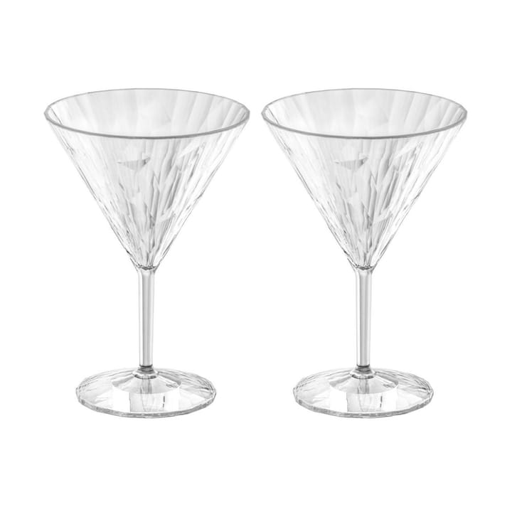 Club No. 12 martini glass plastic 25 cl 2-pack, Crystal clear