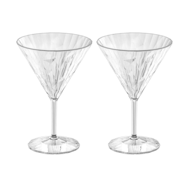 Koziol Club No. 12 martini glass plastic 25 cl 2-pack Crystal clear