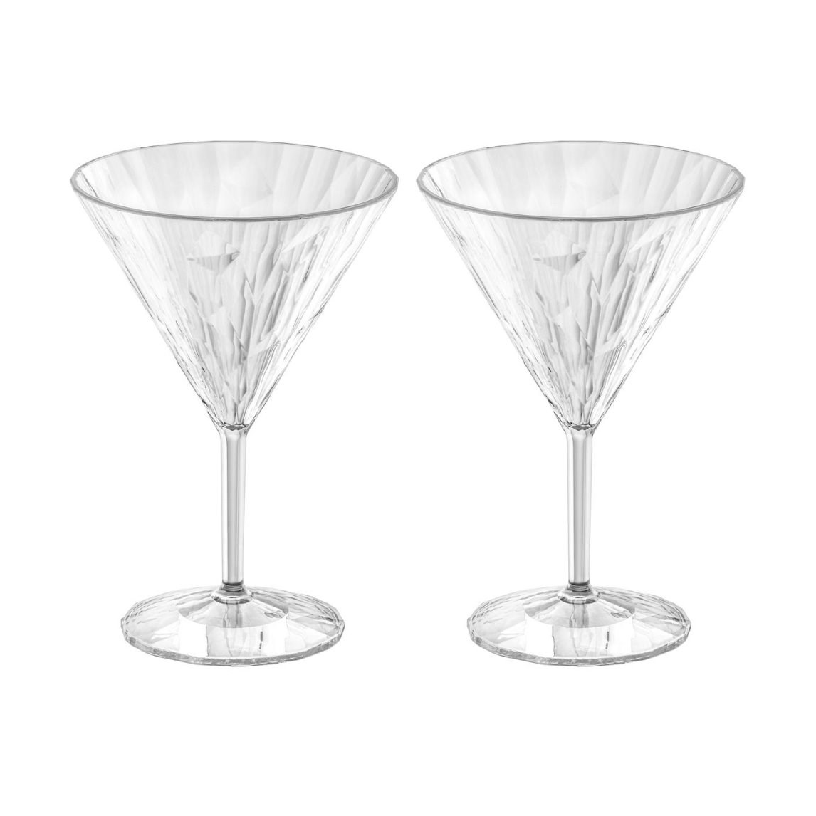 Koziol Club No. 12 martini glass plastic 25 cl 2-pack Crystal clear