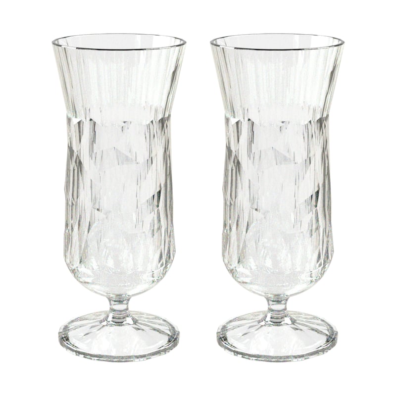 Koziol Club No. 17 drinking glass plastic 40 cl 2-pack Crystal clear