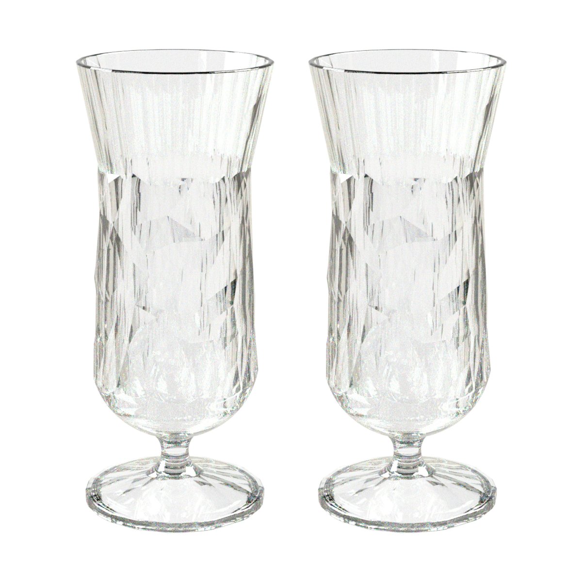 Koziol Club No. 17 drinking glass plastic 40 cl 2-pack Crystal clear