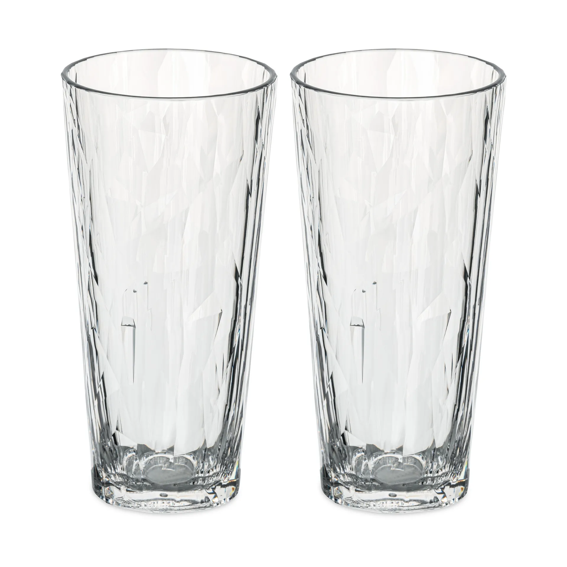 Club No. 19 drinking glass plastic 25 cl 2-pack, Crystal clear Koziol