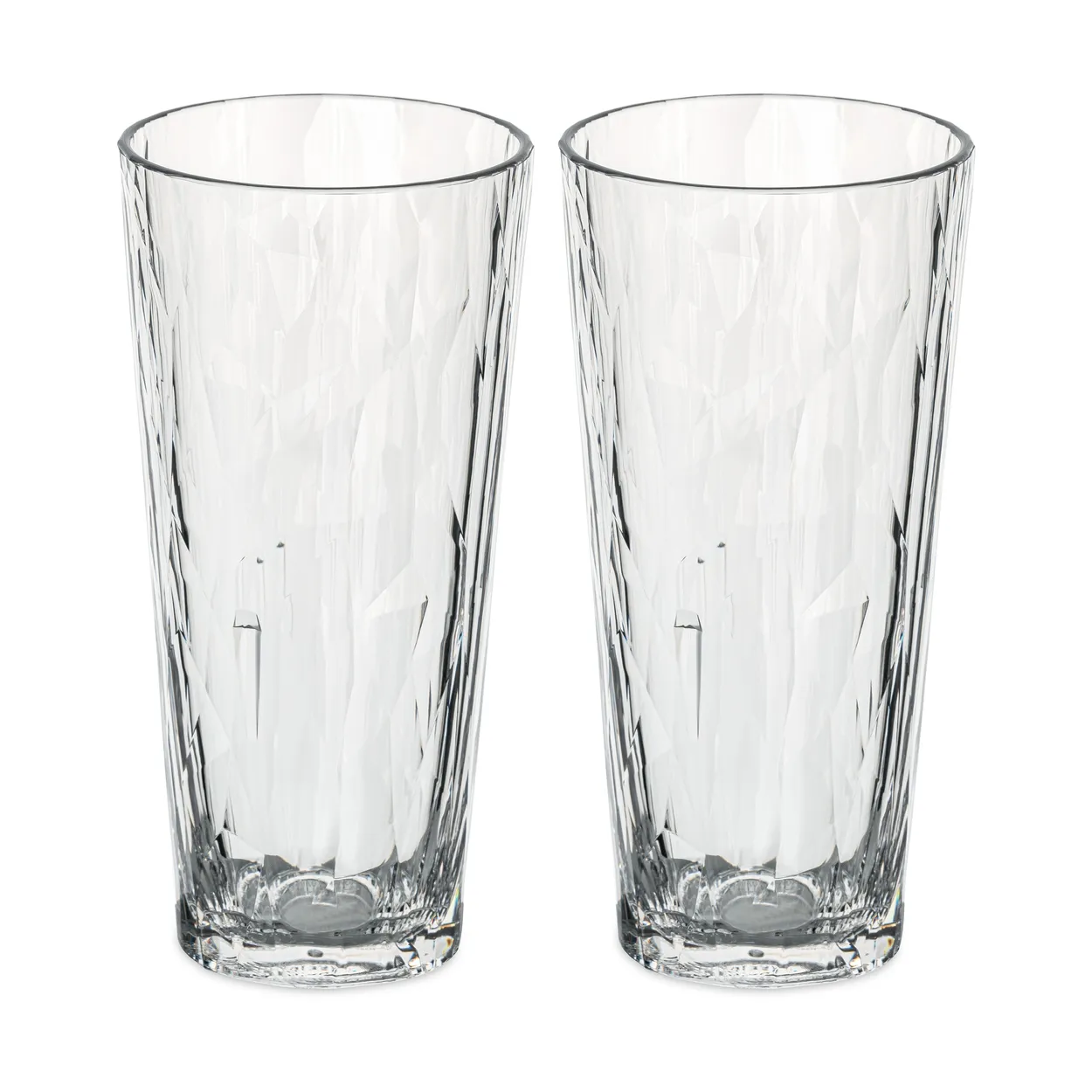 Koziol Club No. 19 drinking glass plastic 25 cl 2-pack Crystal clear