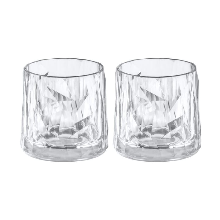 Club No. 2 tumbler glass plastic 25 cl 2-pack - Crystal clear - Koziol