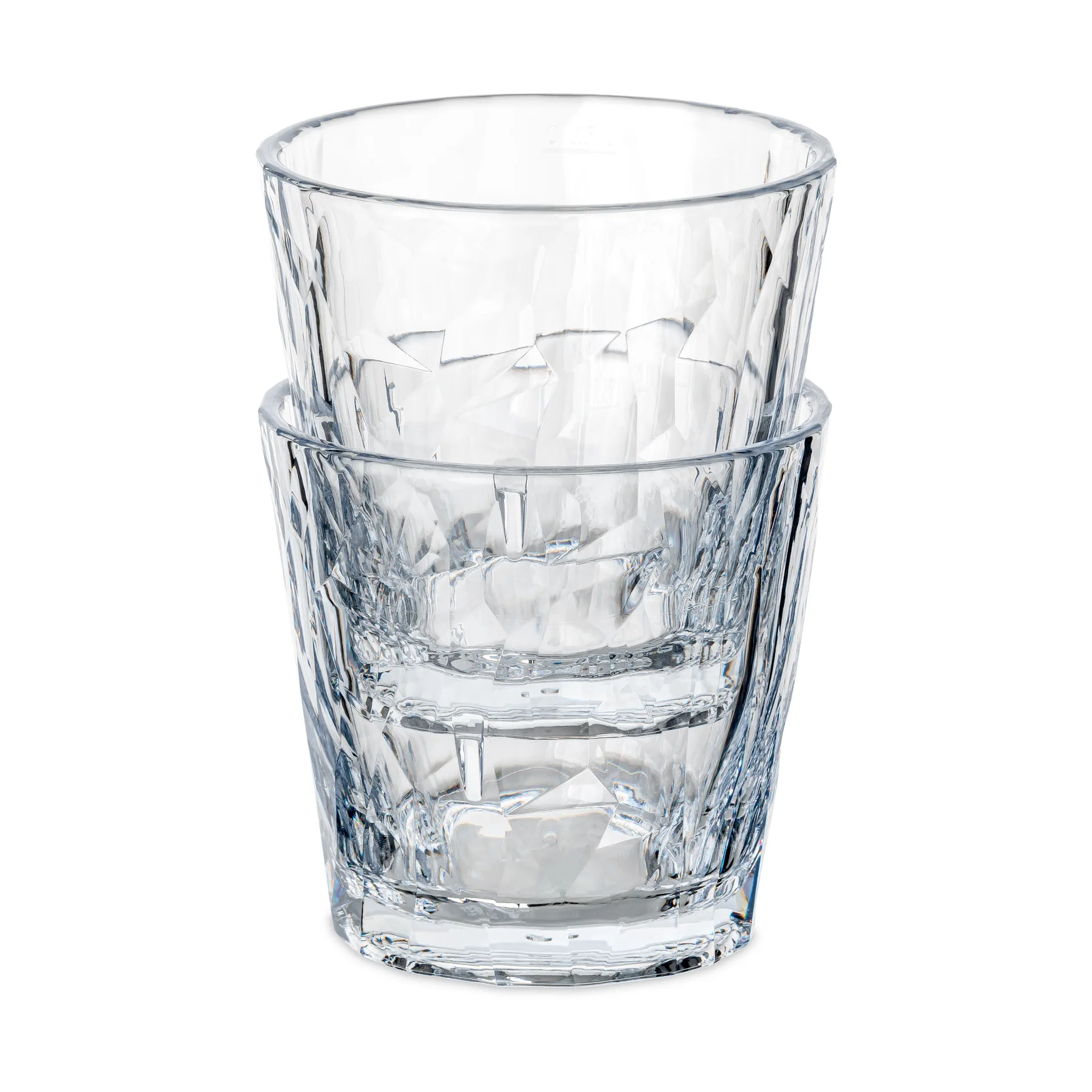 Club No. 22 tumbler glass plastic 25 cl 2-pack, Crystal clear Koziol