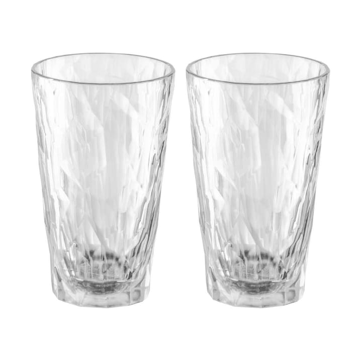 Club No. 6 long drink glass plastic 30 cl 2-pack - Crystal clear - Koziol