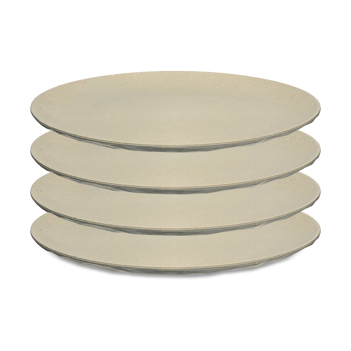 Koziol Club plate Ø26 cm 4-pack Natural desert sand