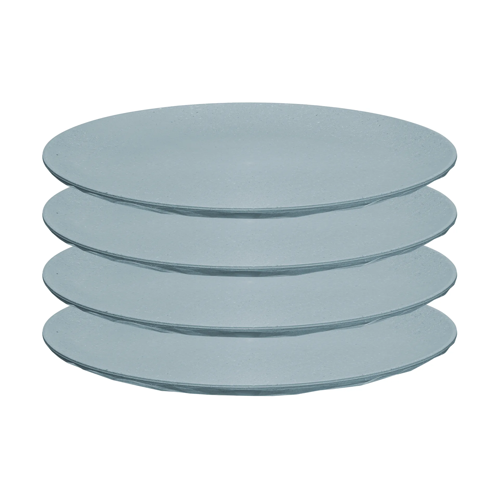 Club plate Ø26 cm 4-pack, Natural flower blue Koziol