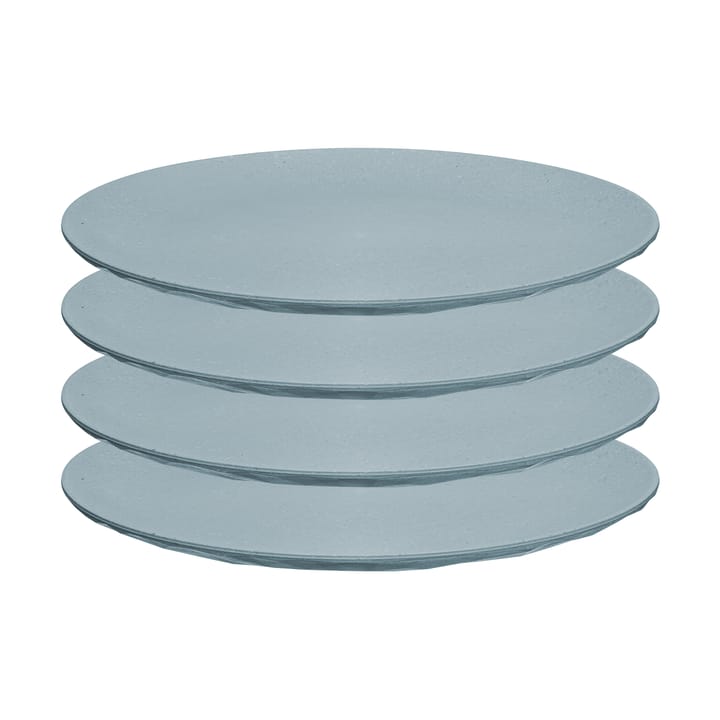 Club plate Ø26 cm 4-pack, Natural flower blue Koziol