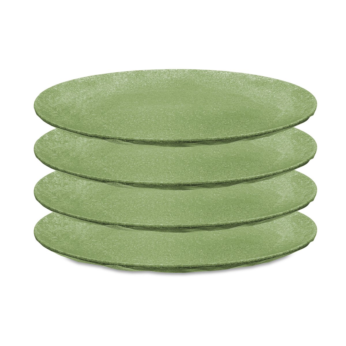 Koziol Club plate Ø26 cm 4-pack Natural leaf green