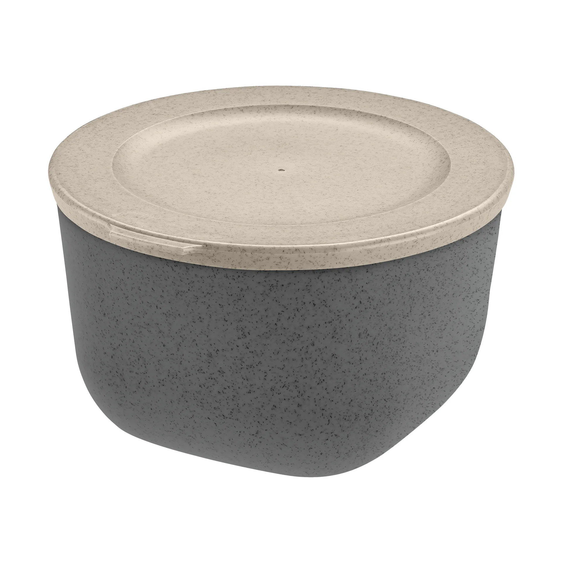 Connect bowl with lid 1 L biocircular thermoplastic, Nature ash grey Koziol