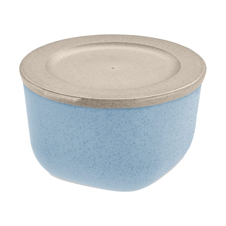 Connect bowl with lid 1 L biocircular thermoplastic - Nature flower blue - Koziol