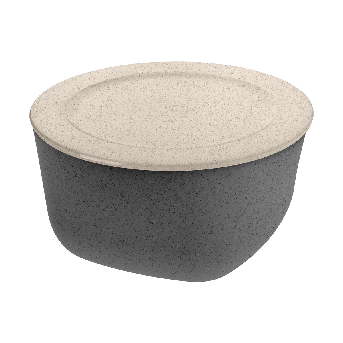Koziol Connect bowl/basin with lid 4 L biocircular thermoplastic Nature ash grey